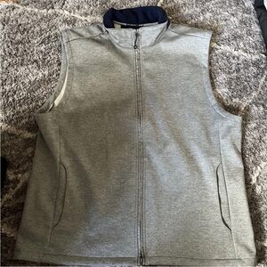 Southern Tide Men’s Large Gray Zip-Up Vest